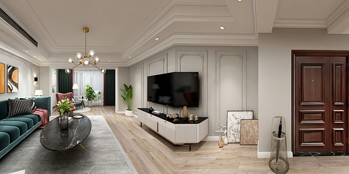 颜欢15571862499-金龙府郡美式轻奢-装修设计方案