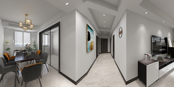 楠艺室内设计-古湄家园宋局雅居（北欧全景图）-装修设计方案