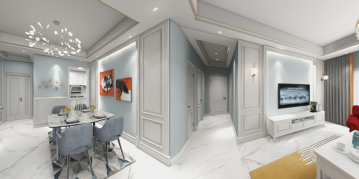 杨勇888-贵博中央公园9-1聂老师效果图-装修设计方案