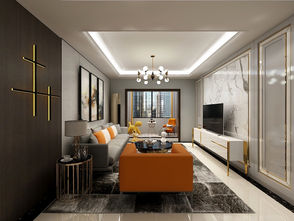 Iransong-南湖春晓5期精装房改造轻奢风-装修设计方案