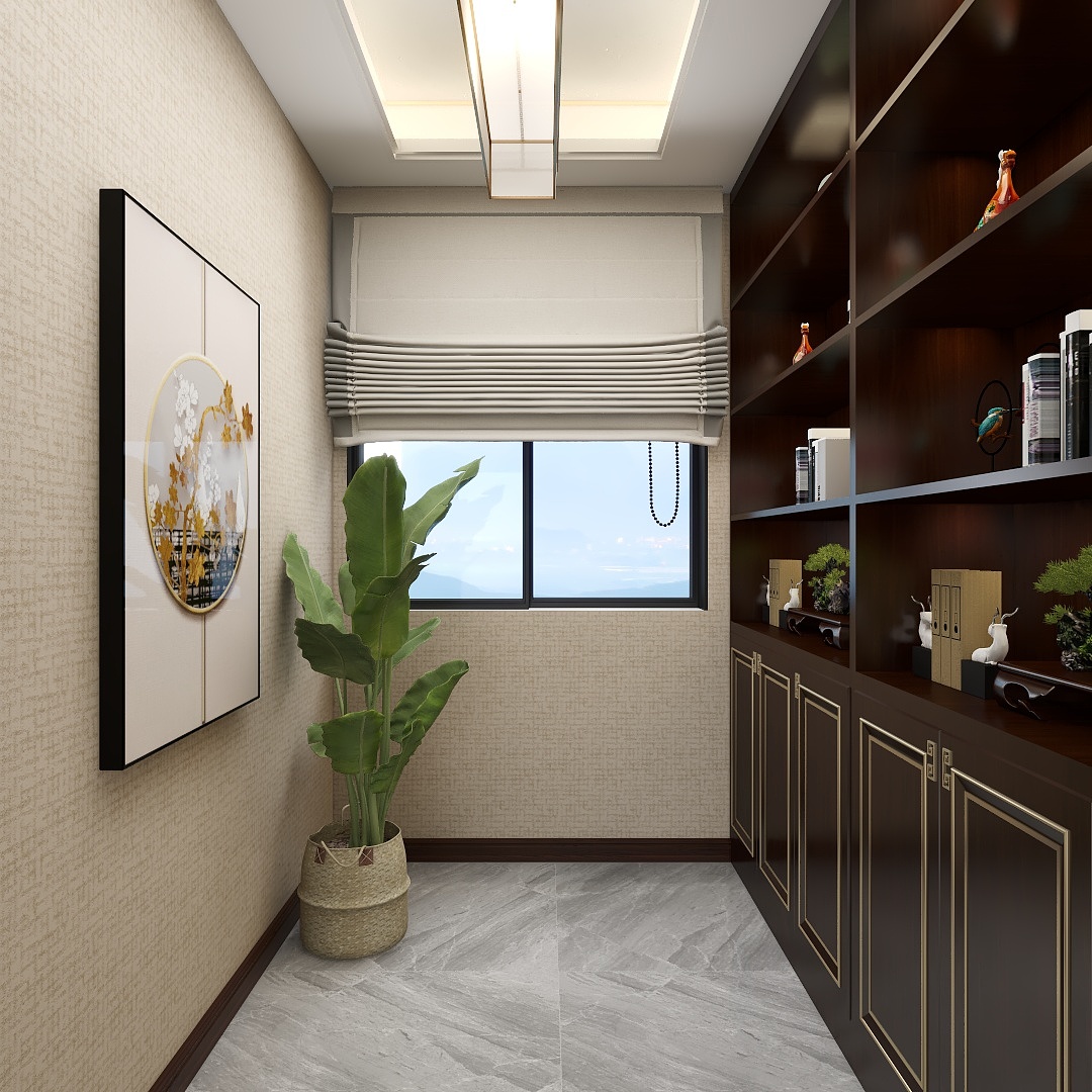 陈辉-文鼎苑127平新中式装修效果图