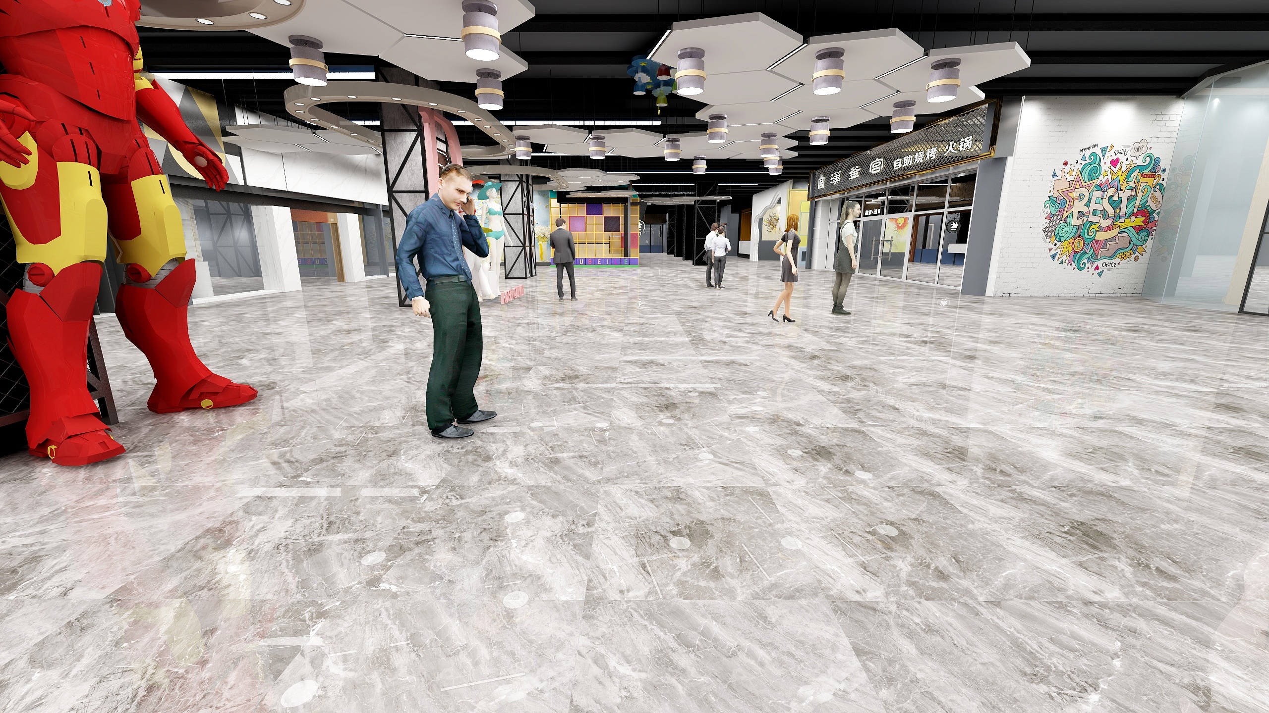 设计师王英君-1_鞍山景子街美食街-装修设计方案