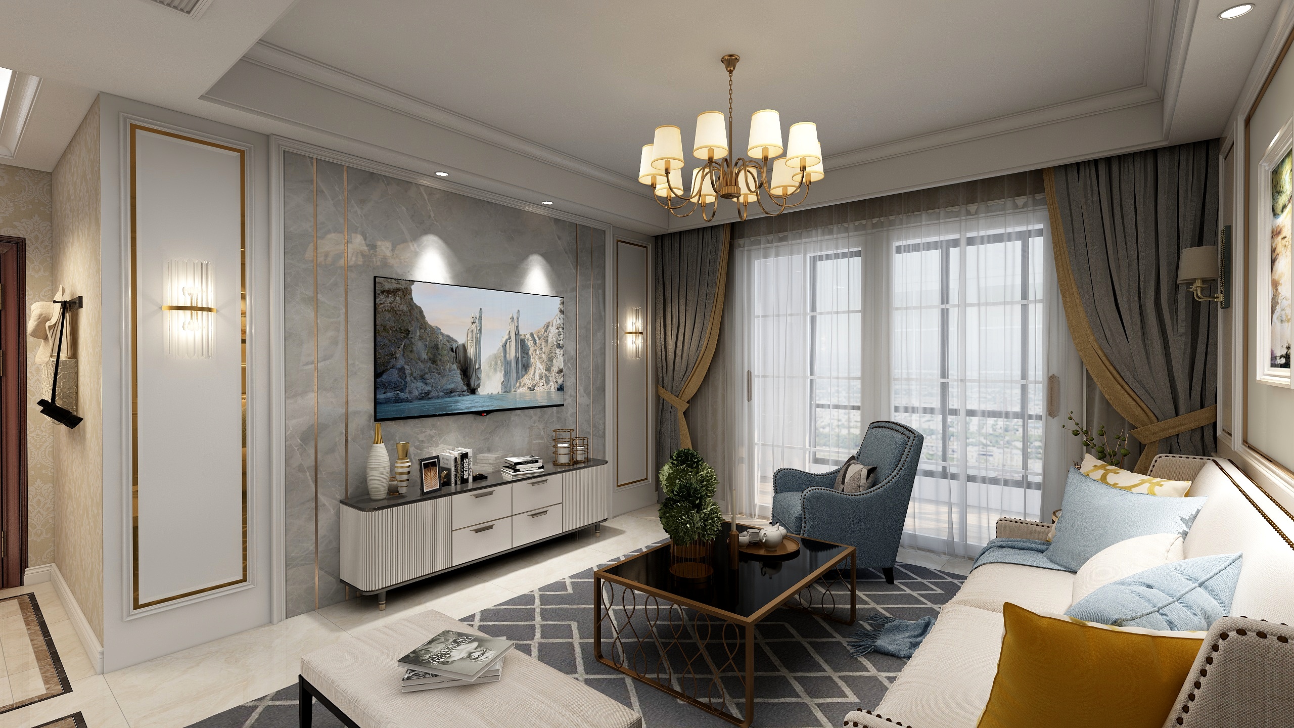 高义龙-雨润二期141轻奢美式2-装修设计方案