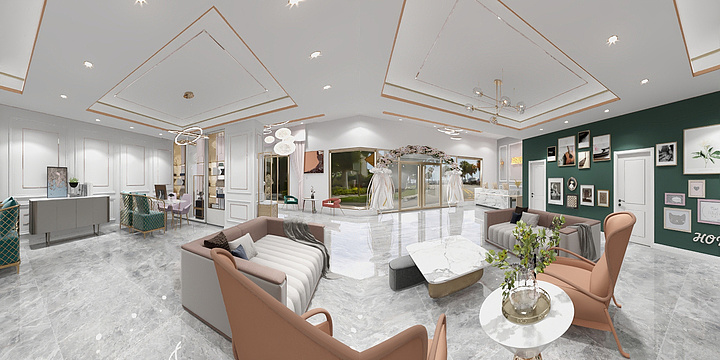 壹家設计-婚纱摄影店案例-装修设计方案