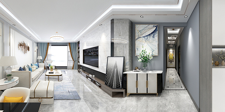 汪洋13488884092-四居轻奢-装修设计方案