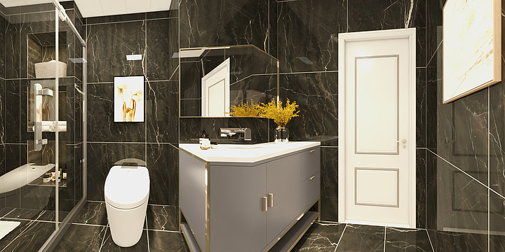 罗曼缔克瓷砖e-华祥小区卫生间8006-装修设计方案