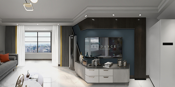 奶爸王工-红星大都汇2-17-16效果图-装修设计方案