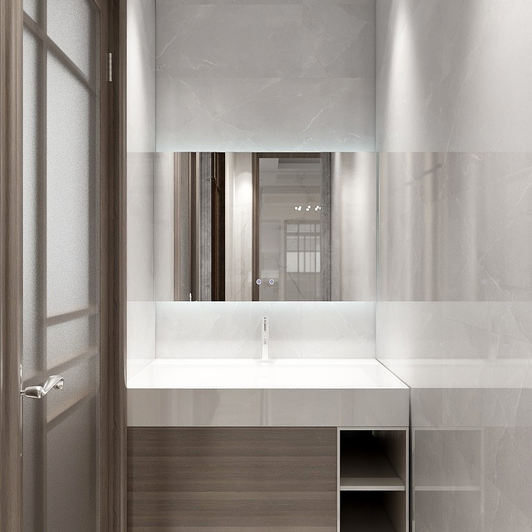 李青越-新中式别墅一层装修效果图