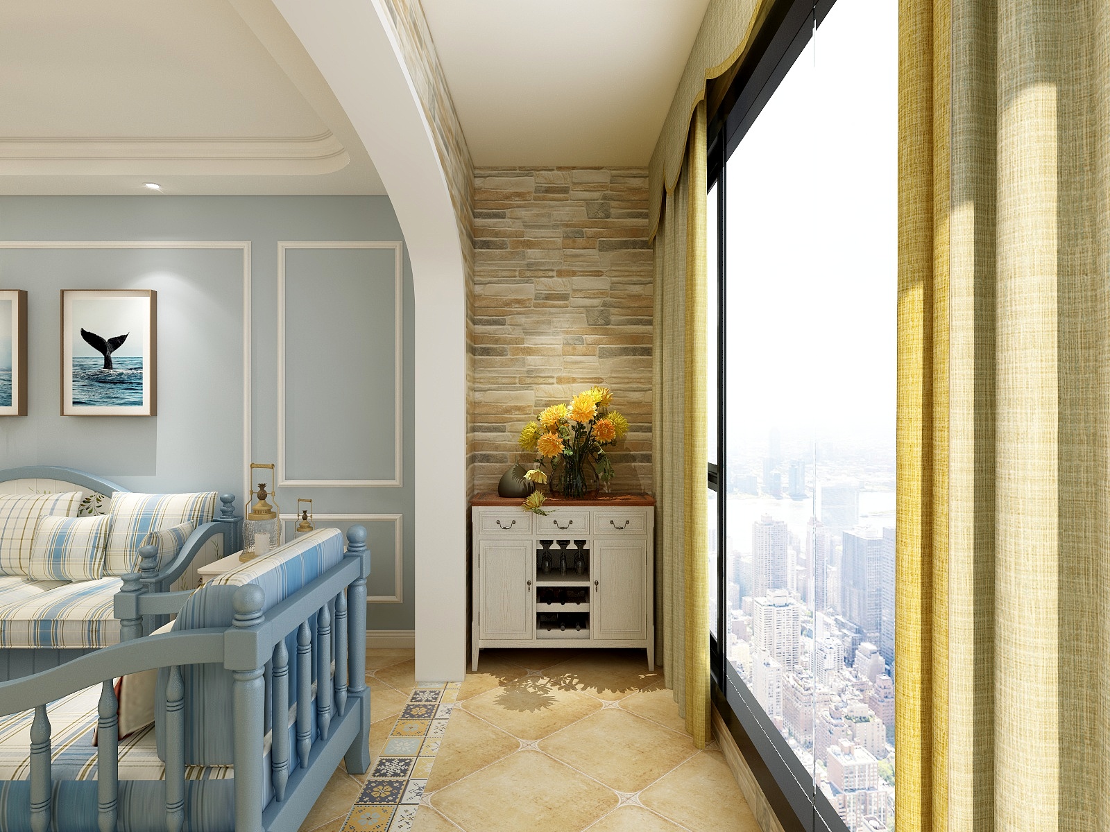 淘宝搜友诺设计-446美式田园装修效果图