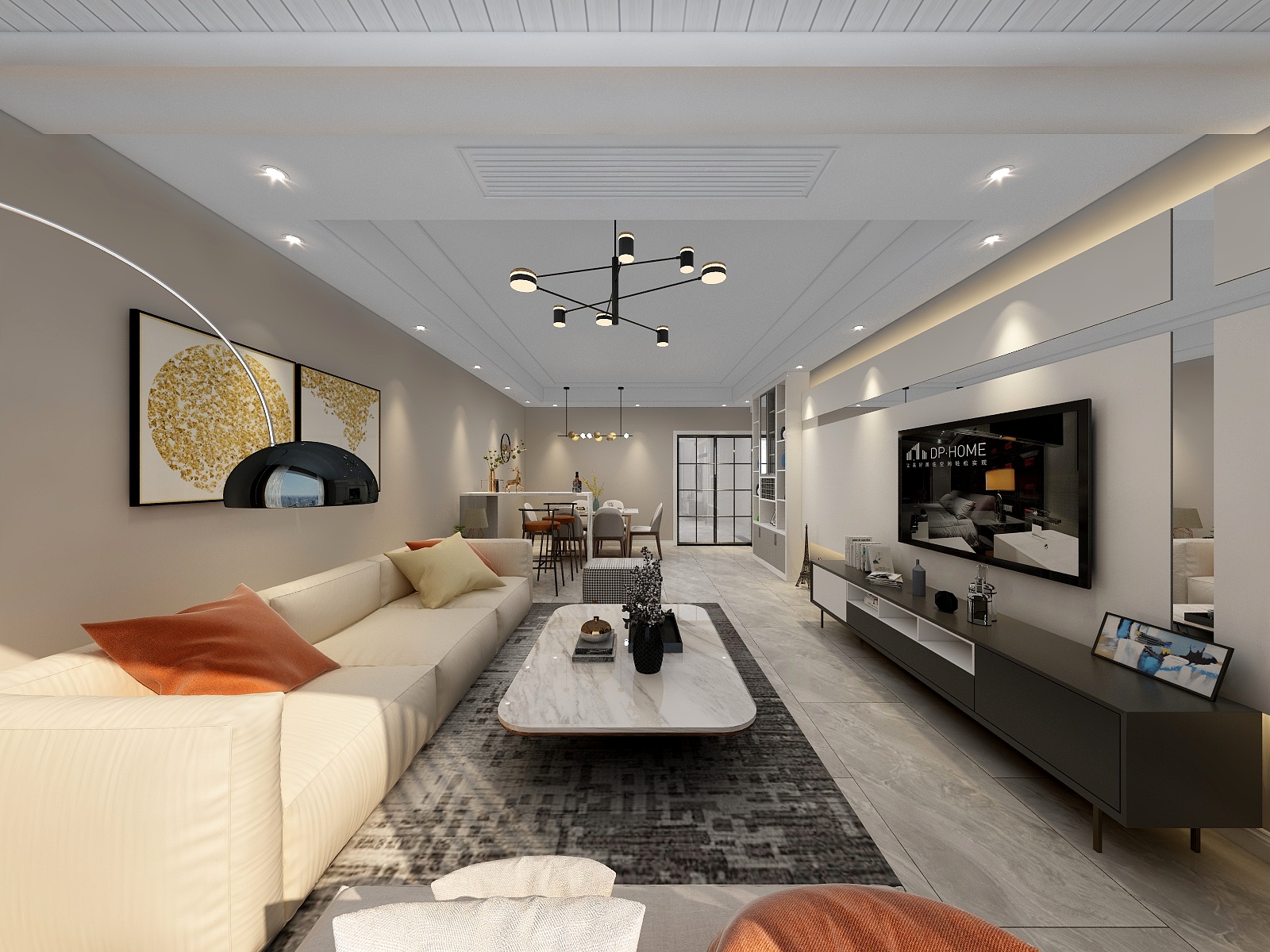 王桃-公园王府洋房效果图-装修设计方案