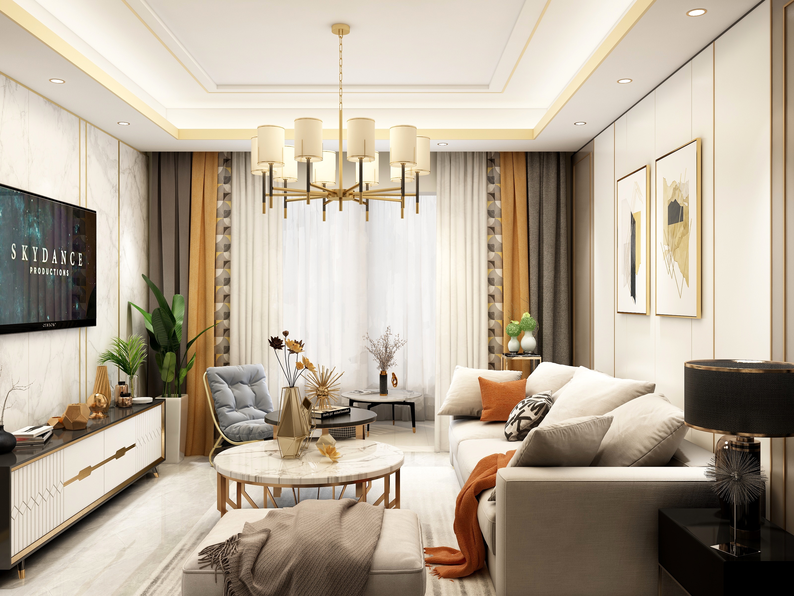 室内设计仕-81方现代一居装修效果图