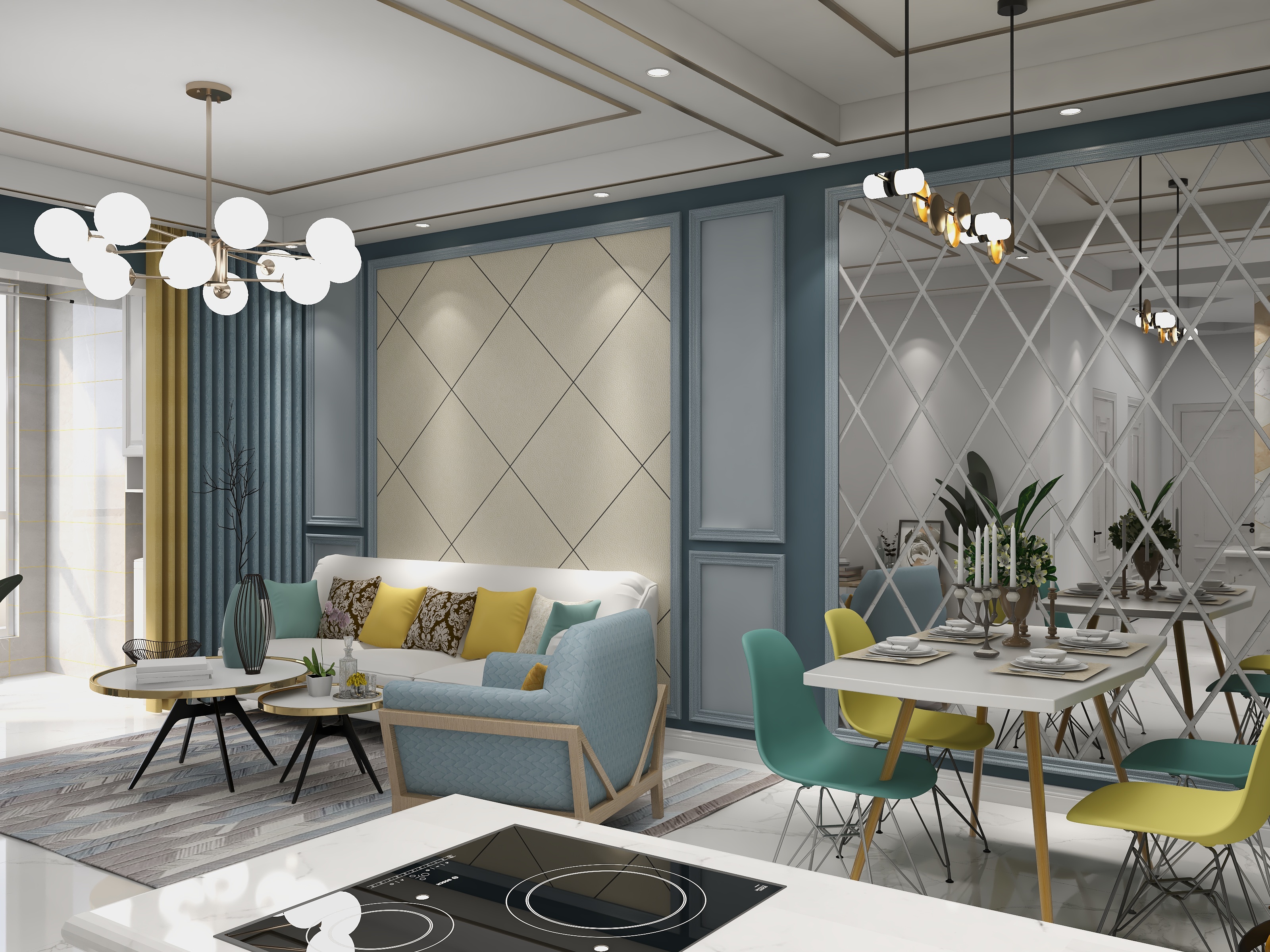 空间一笔-83.00㎡A2’3室2厅1卫1厨-装修设计方案