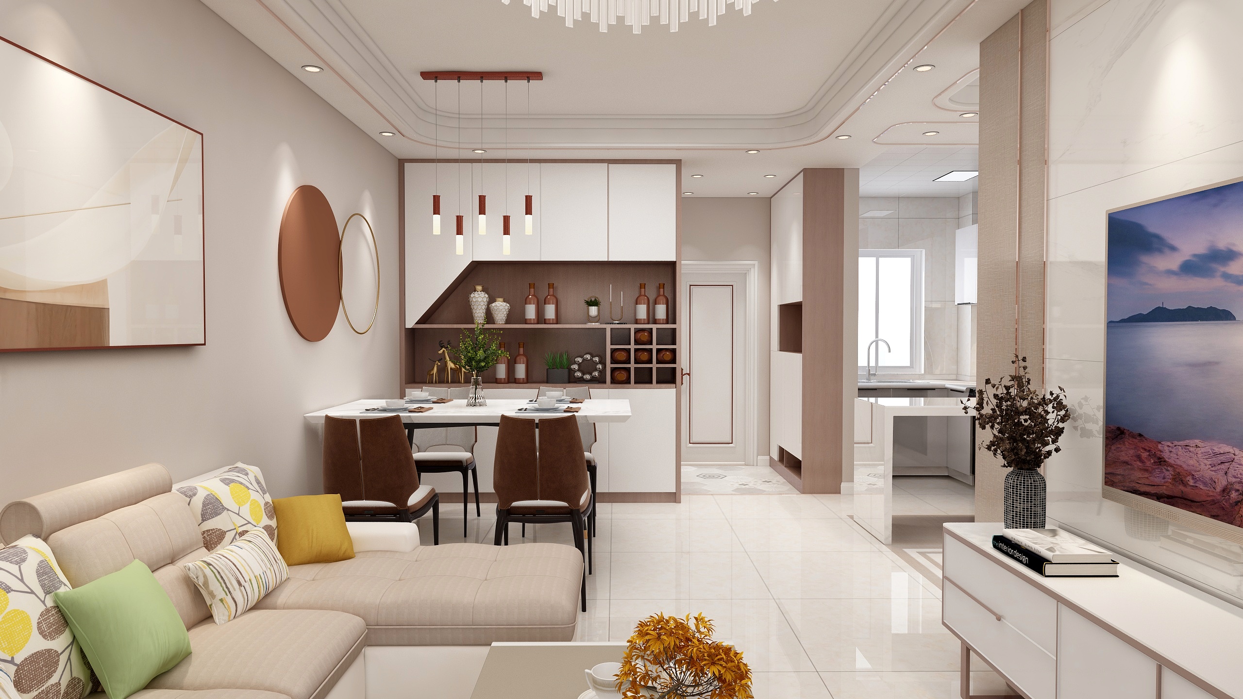 田居设计LU-德信海德公园83.00㎡A2’3室2厅1卫1厨-装修设计方案