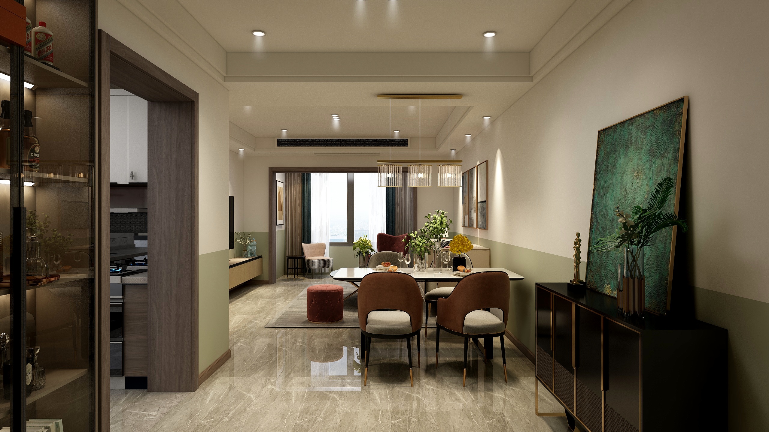 素途设计-西湖花园3-1-1501-Mod-装修设计方案