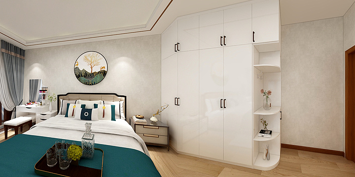 烟熏妆eTbv-98平米小中式-装修设计方案