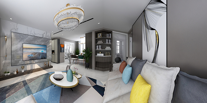 一度空间设计师LIN-一度空间设计师LIN-张掖老街92.61户型《现代简约风》-装修设计方案