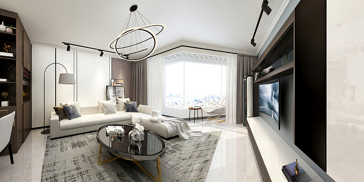 家装设计师李娜-中建城106平−-张改-装修设计方案