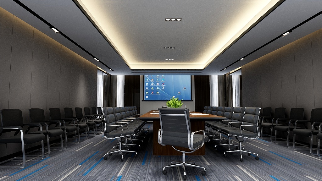 黄文机-1号楼4层大会议室效果图-装修设计方案