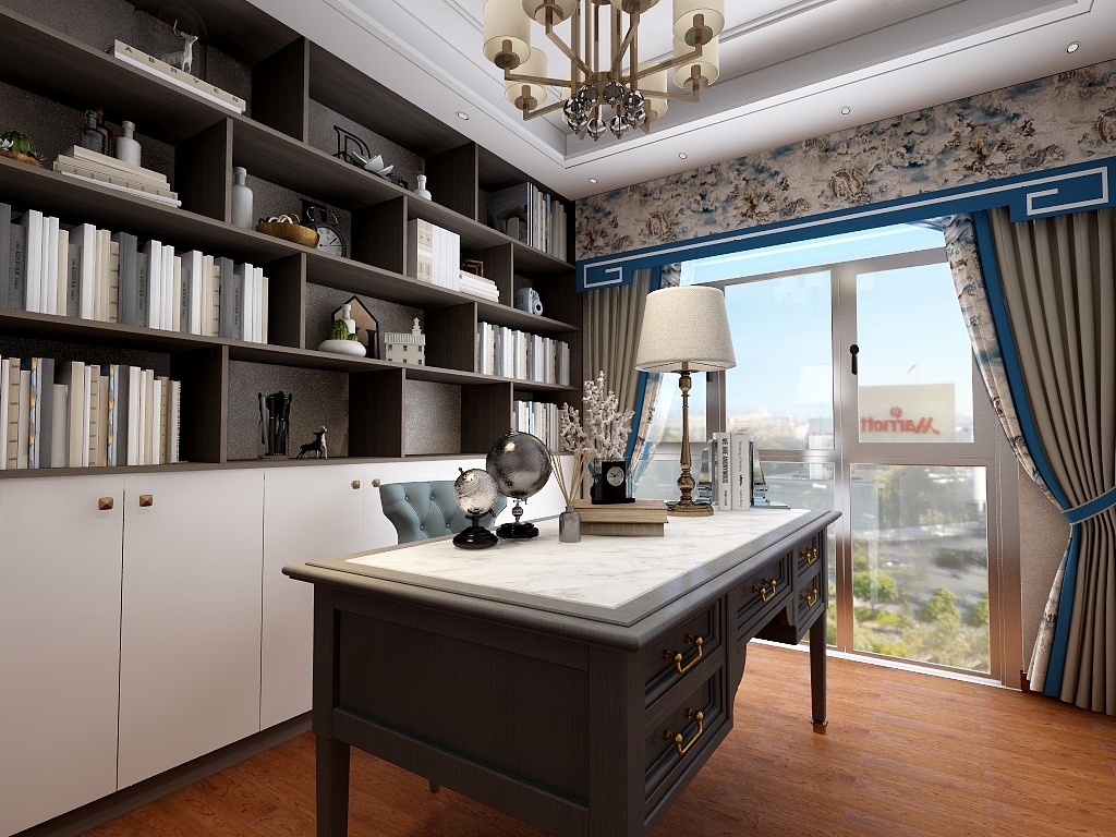 134****3420Ffvi-西站张老师书房-装修设计方案