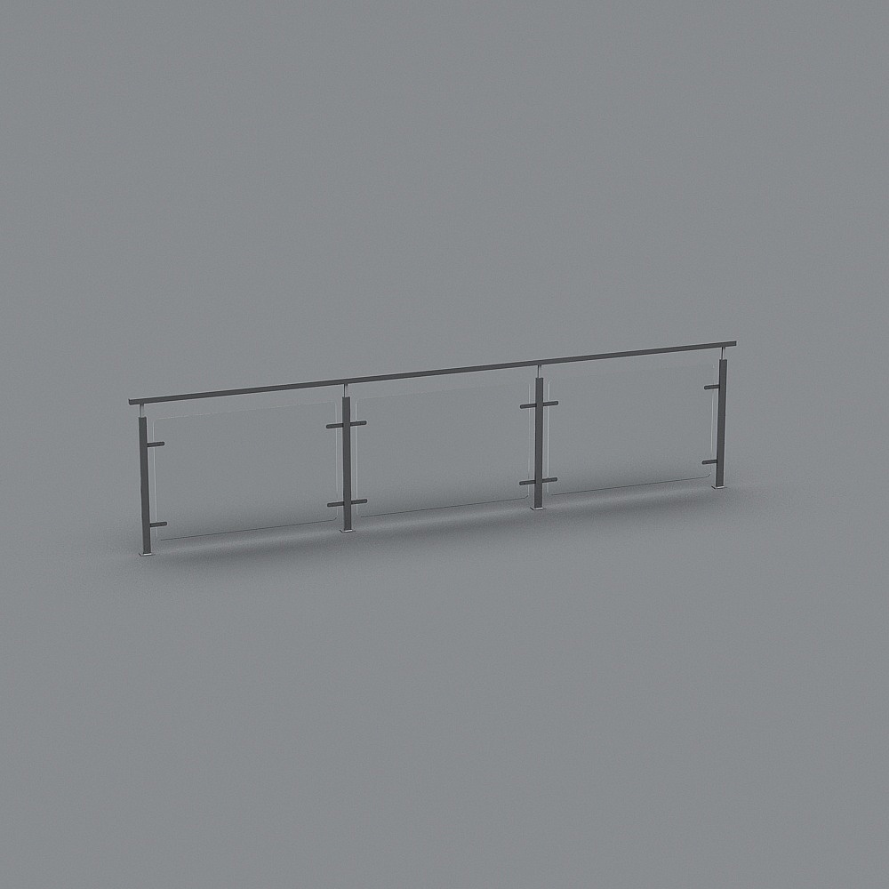 现代玻璃栏杆扶手护栏-1