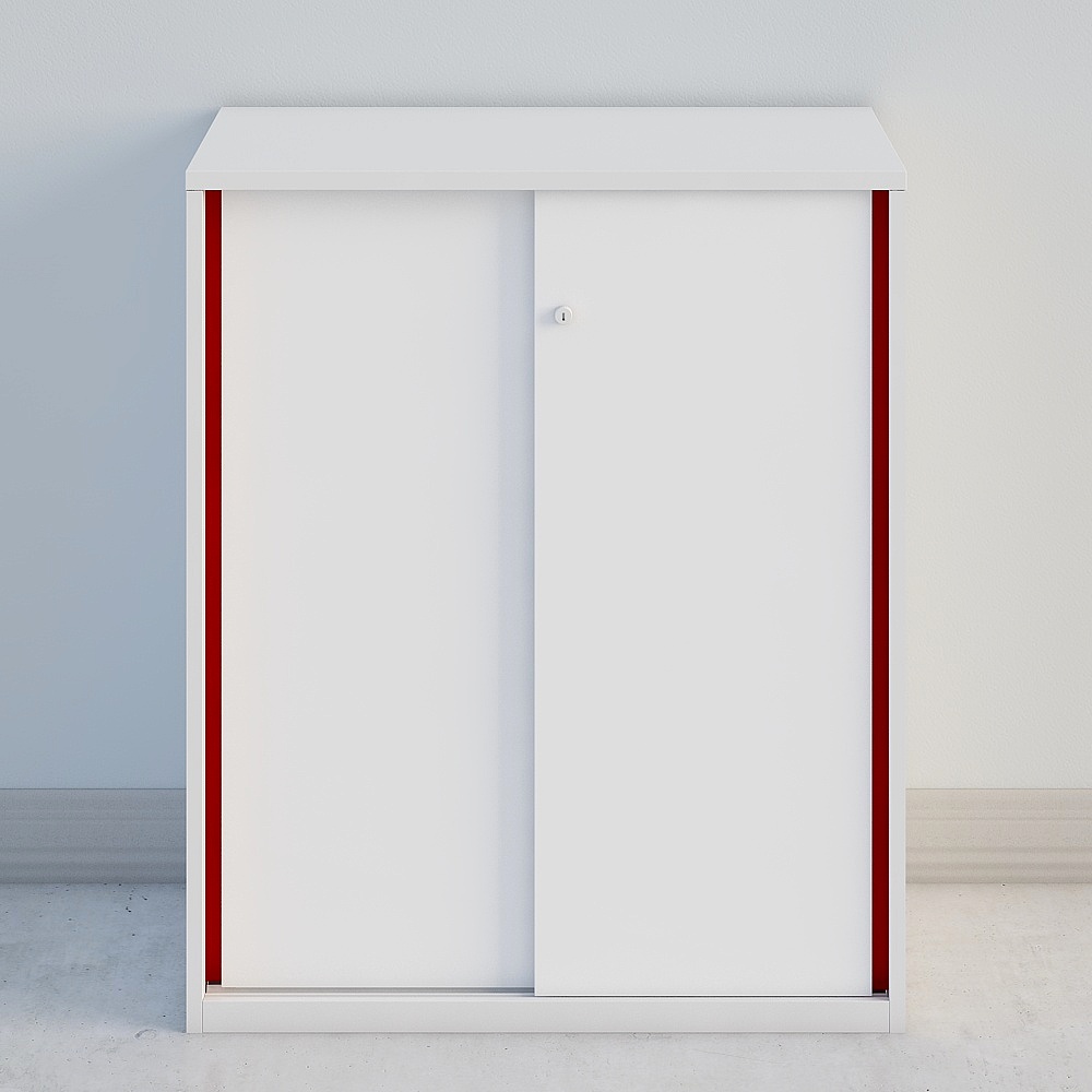 下置三层移门柜3D模型