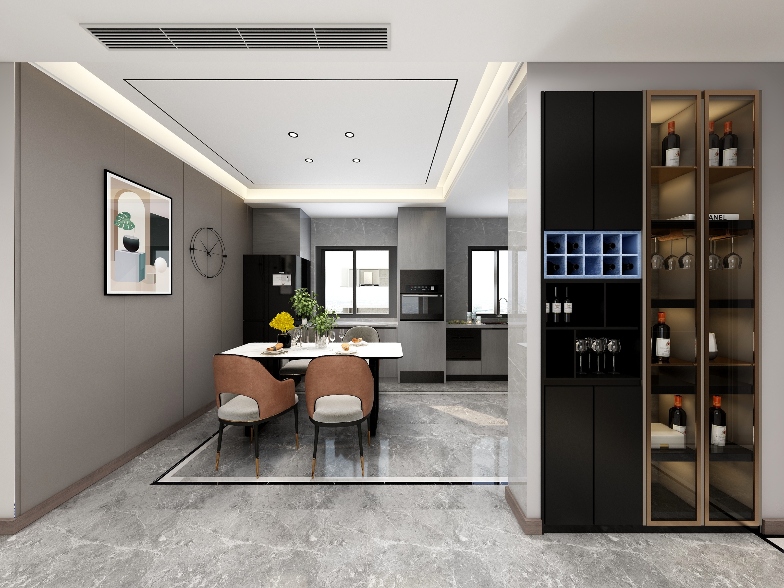 风格装饰DESIGNER-郡王府26栋704东户轻奢装修效果图