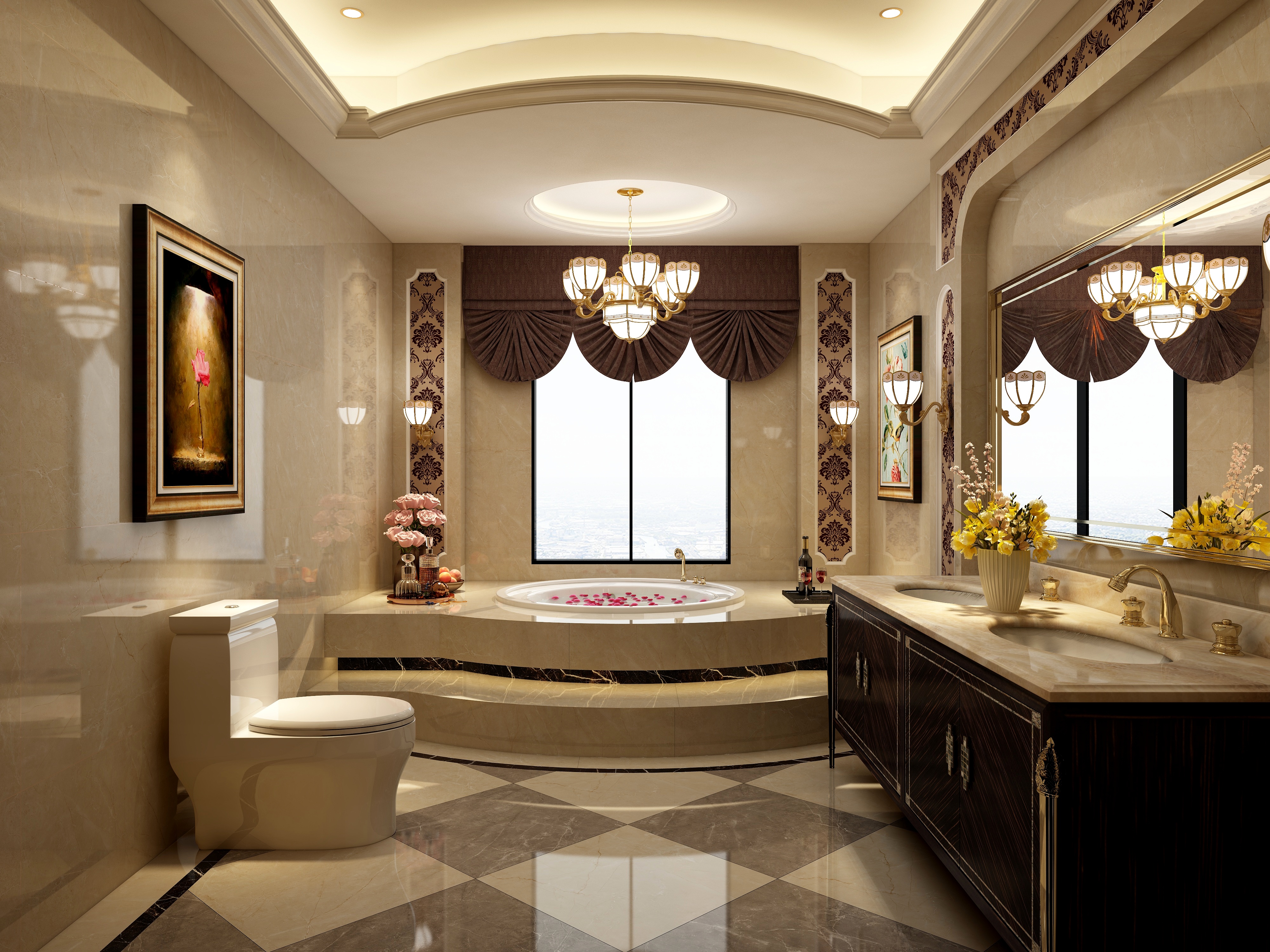 小米小果-直播课，卫浴空间欧式古典风格-装修设计方案