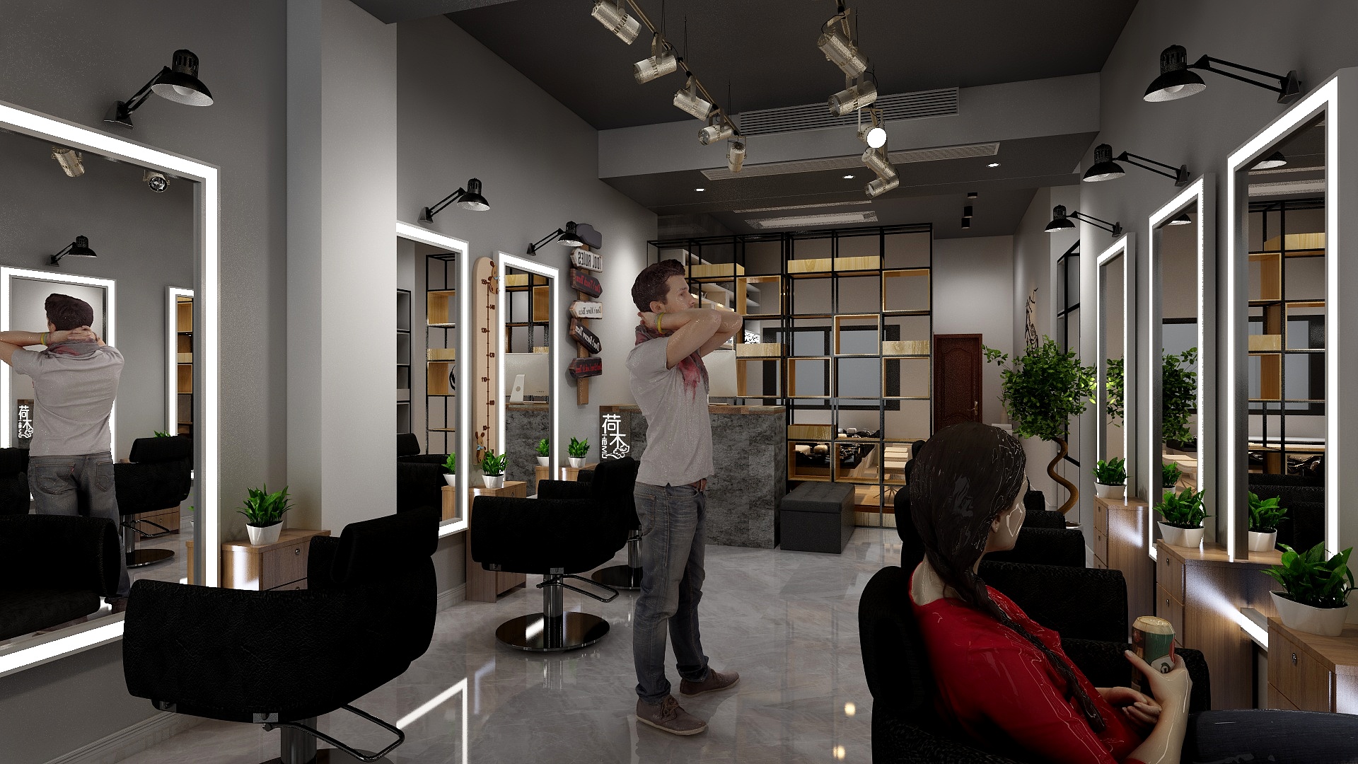 中艺空间-美发店-装修设计方案