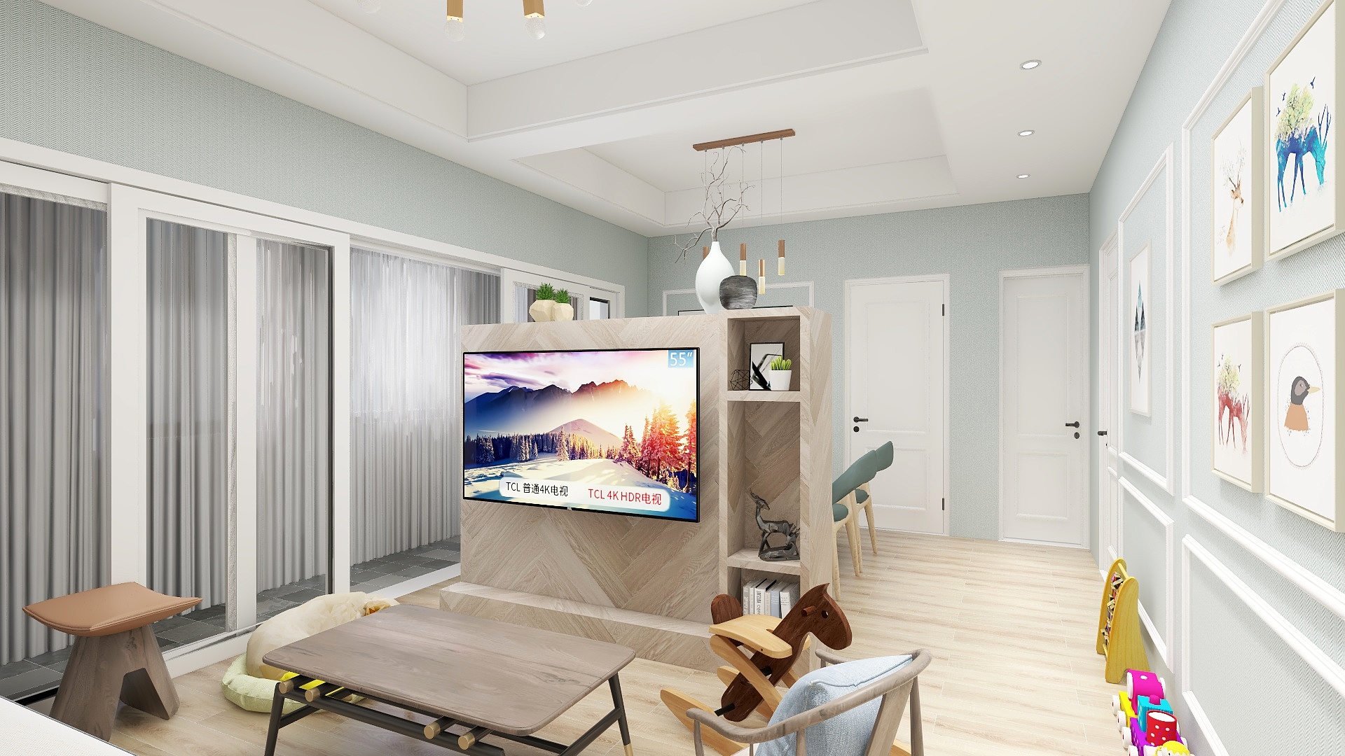 seventaseter-瑞和园89.50㎡B户型3室2厅1卫-装修设计方案