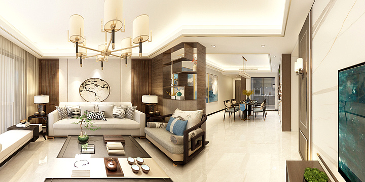 设计师文珍-高山流水|新中式-装修设计方案