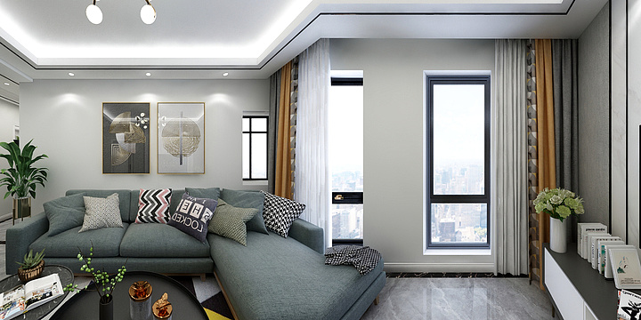 Maroon丿-现代-7-2-403-装修设计方案