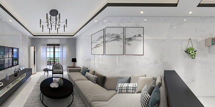 室内装饰设计梁工-理想荟01户型现代风-装修设计方案