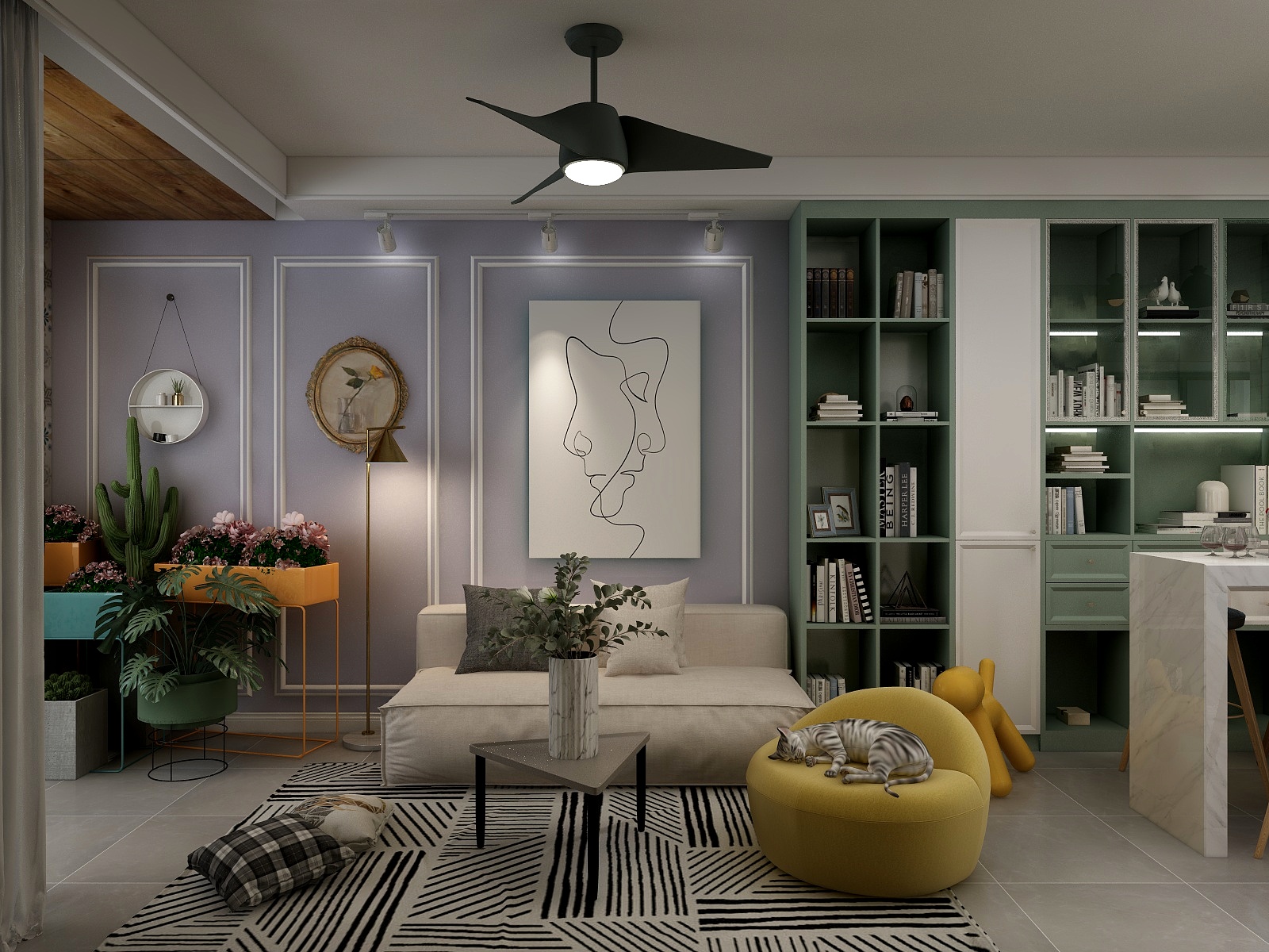 FYQDesign-83方混搭两居装修效果图