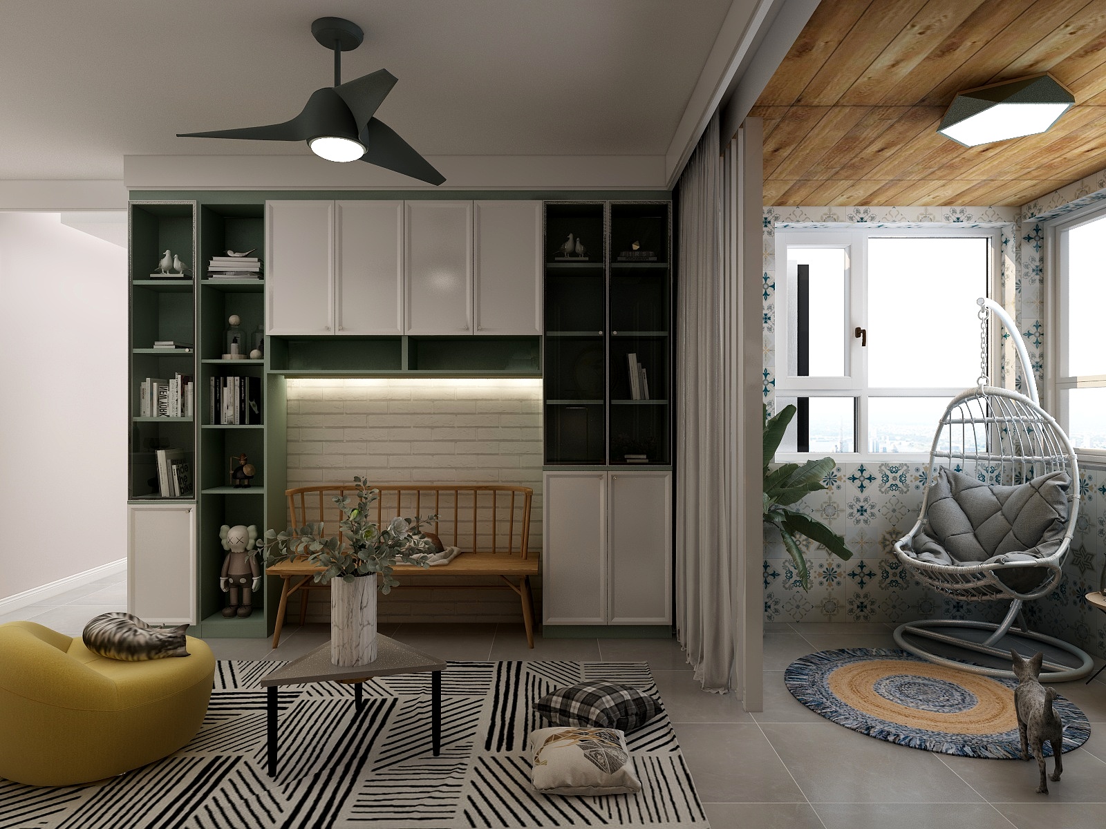 FYQDesign-83方混搭两居装修效果图