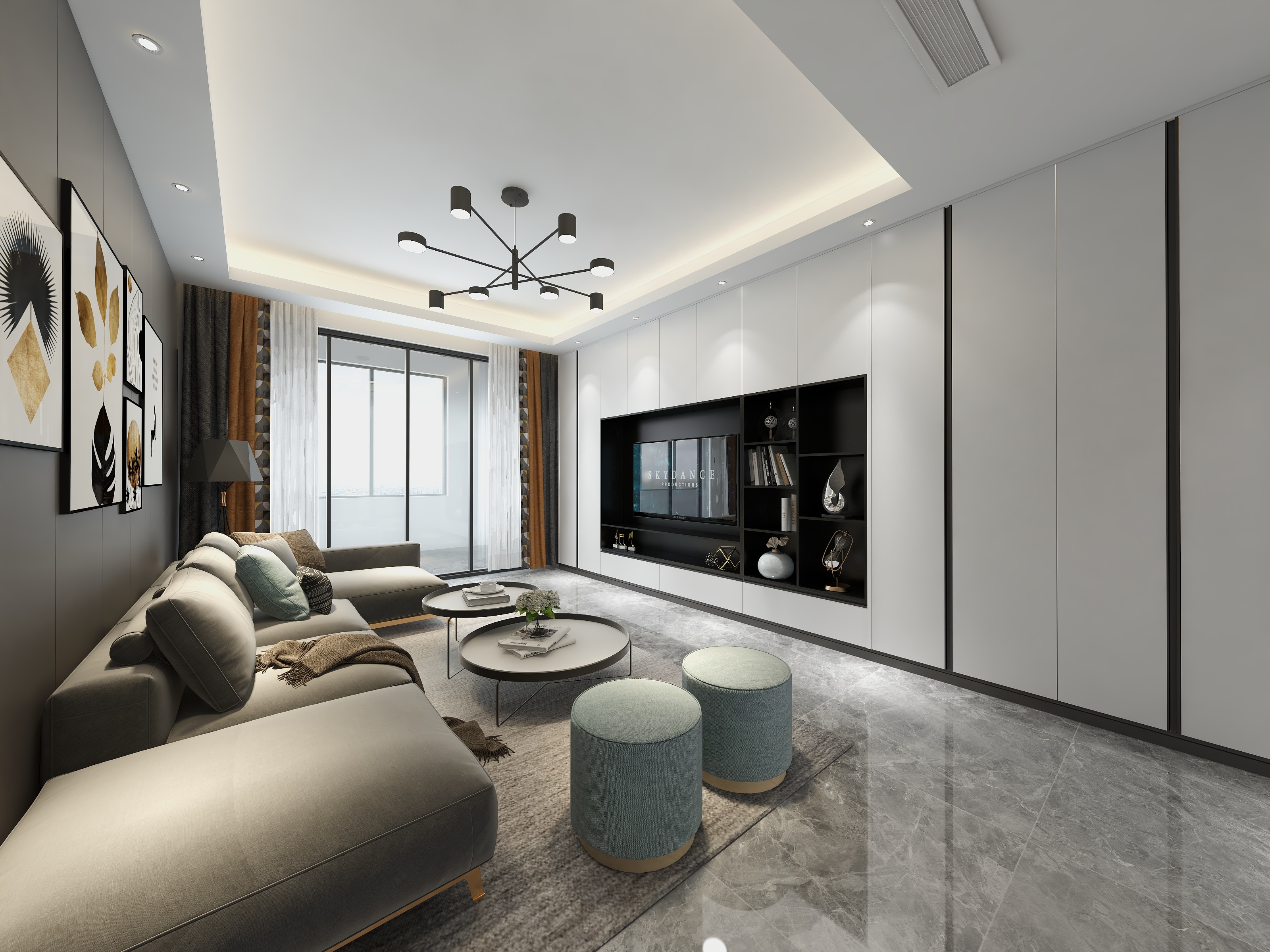 源境设计-加芬姐-意式极简144平方-装修设计方案