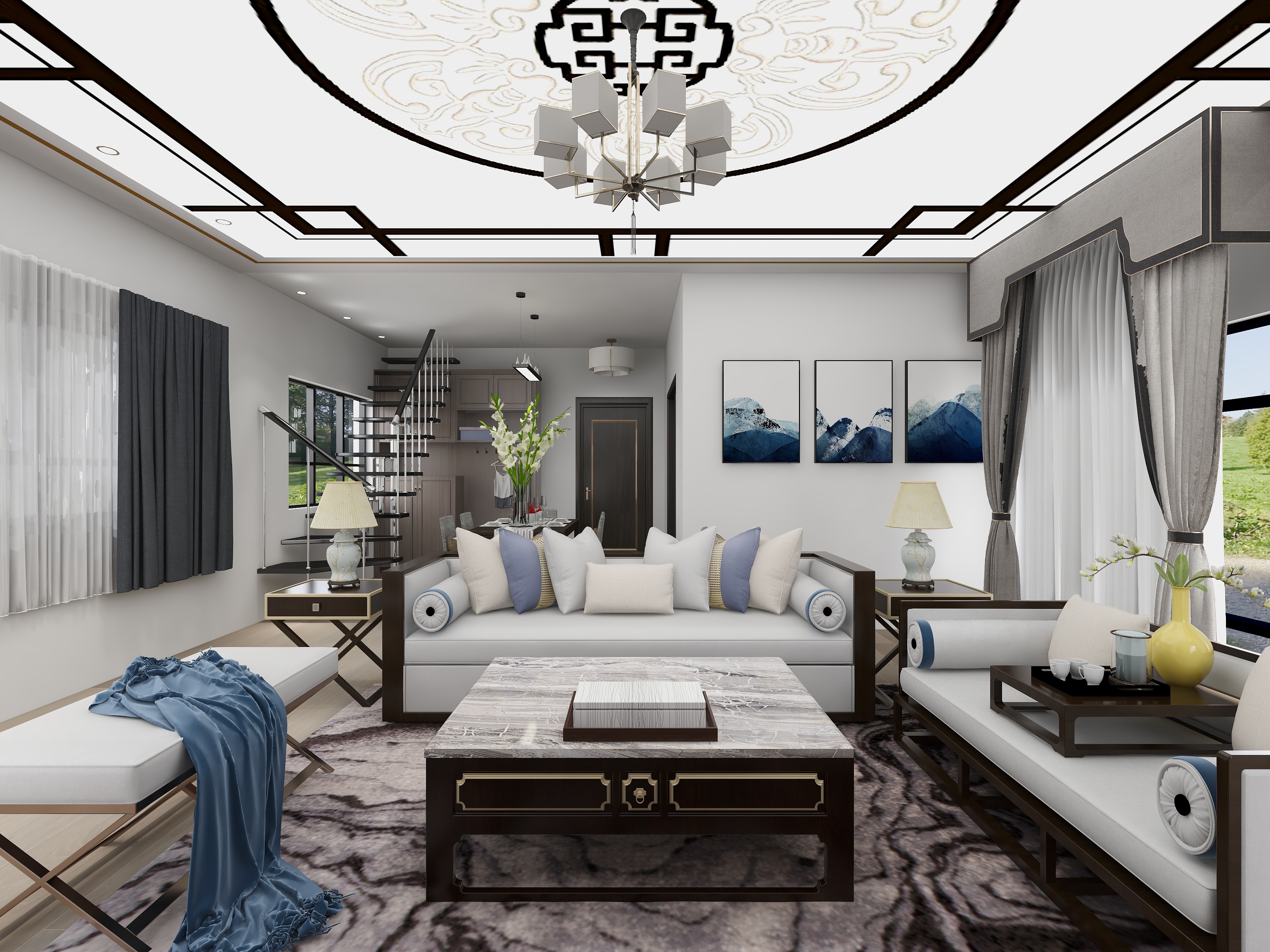 Cheal-别墅修改一层-装修设计方案