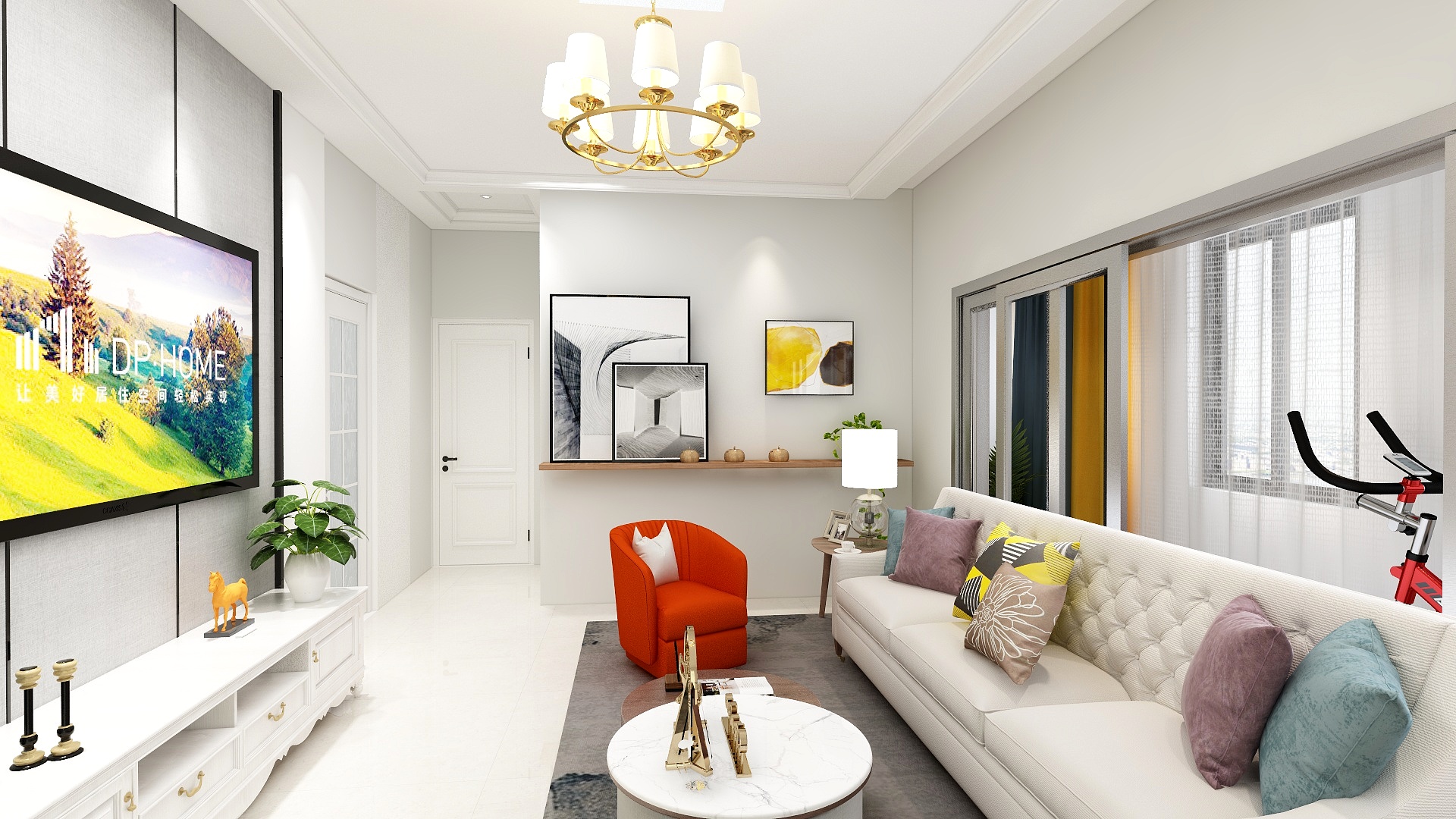 三石阁空间设计-瑞和园89.50㎡B户型3室2厅1卫-装修设计方案