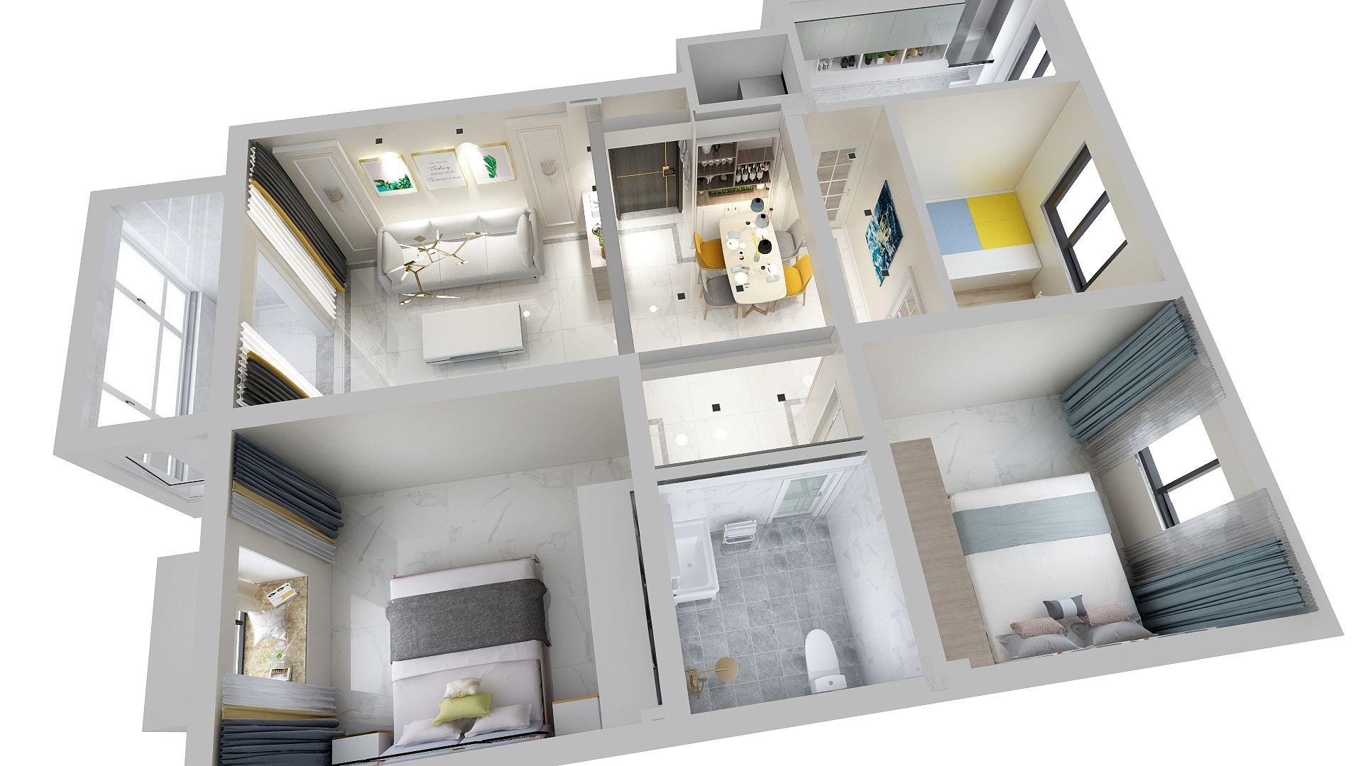 爱米室内设计-20#201样板间-装修设计方案