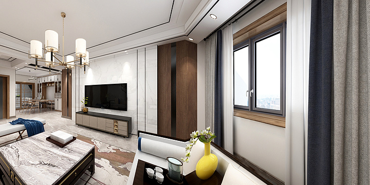 HTZS翟-县里130平房-更改新中式-装修设计方案