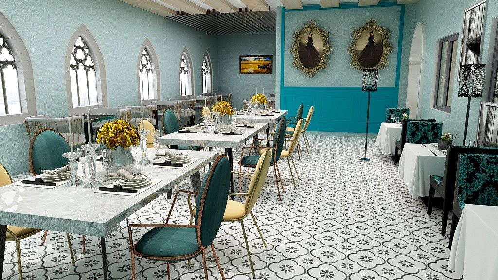 JHH-zpFg-西餐厅施工图(1)-装修设计方案