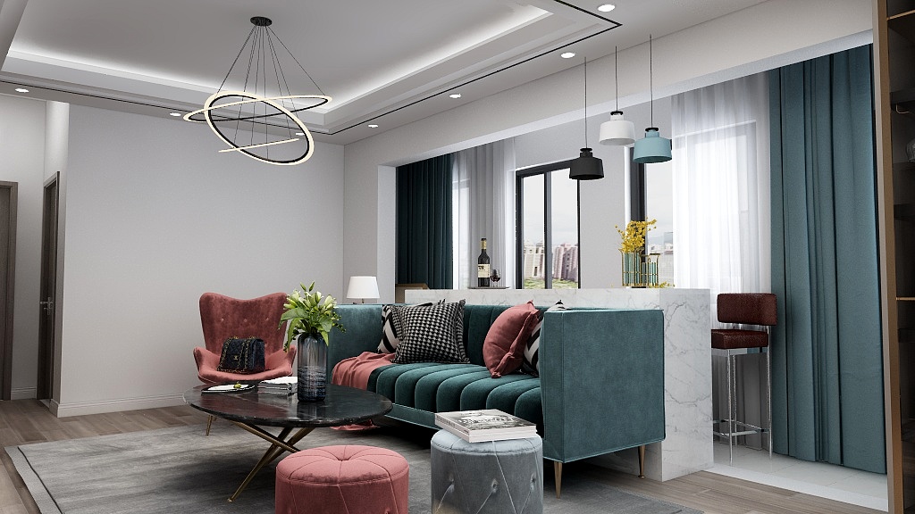 AKA花开富贵-瑞和园89.50㎡B户型3室2厅1卫-装修设计方案