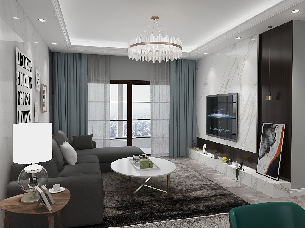 麦田空间设计工作室-安顺－万象御墅现代风-装修设计方案