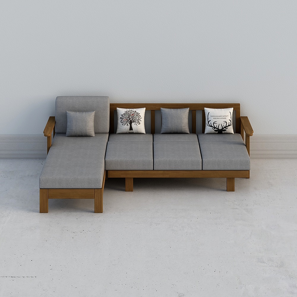 华松居-北欧08客厅-拉床沙发3D模型