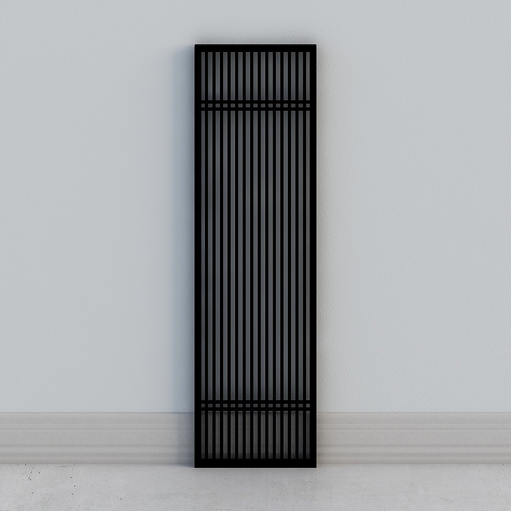 沙发背景木格栅3D模型