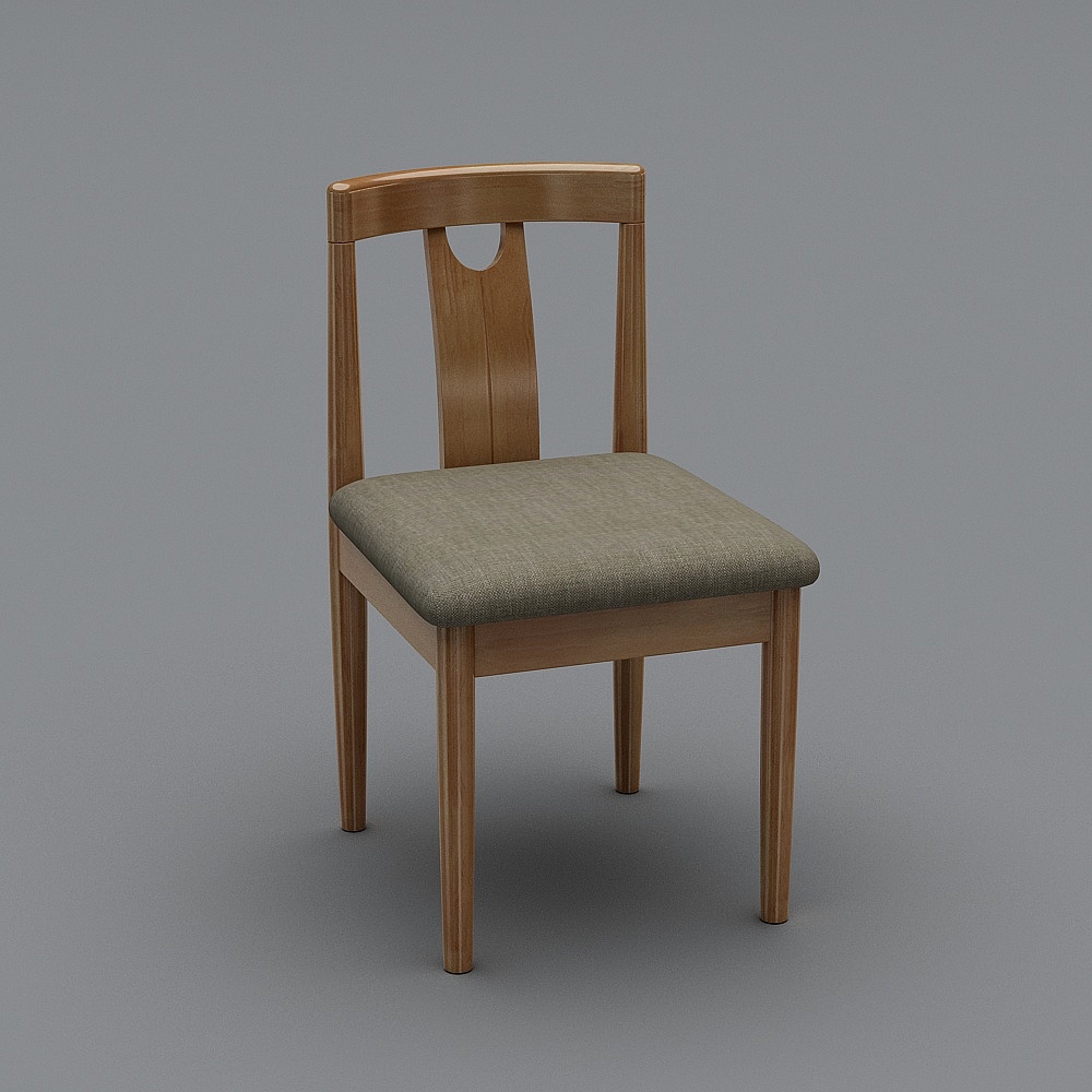 华松居-北欧拼色系列-DM632餐椅-56#3D模型