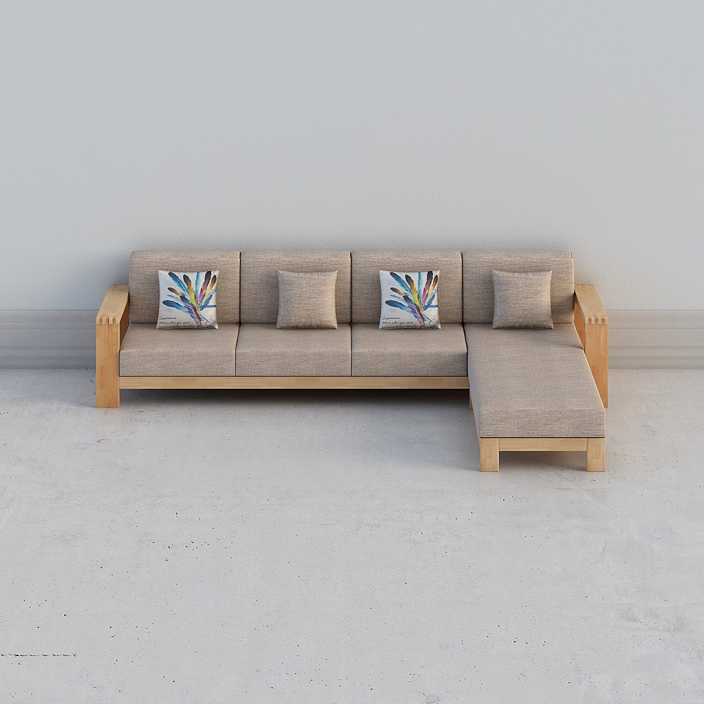 华松居-北欧系列-转角沙发3D模型