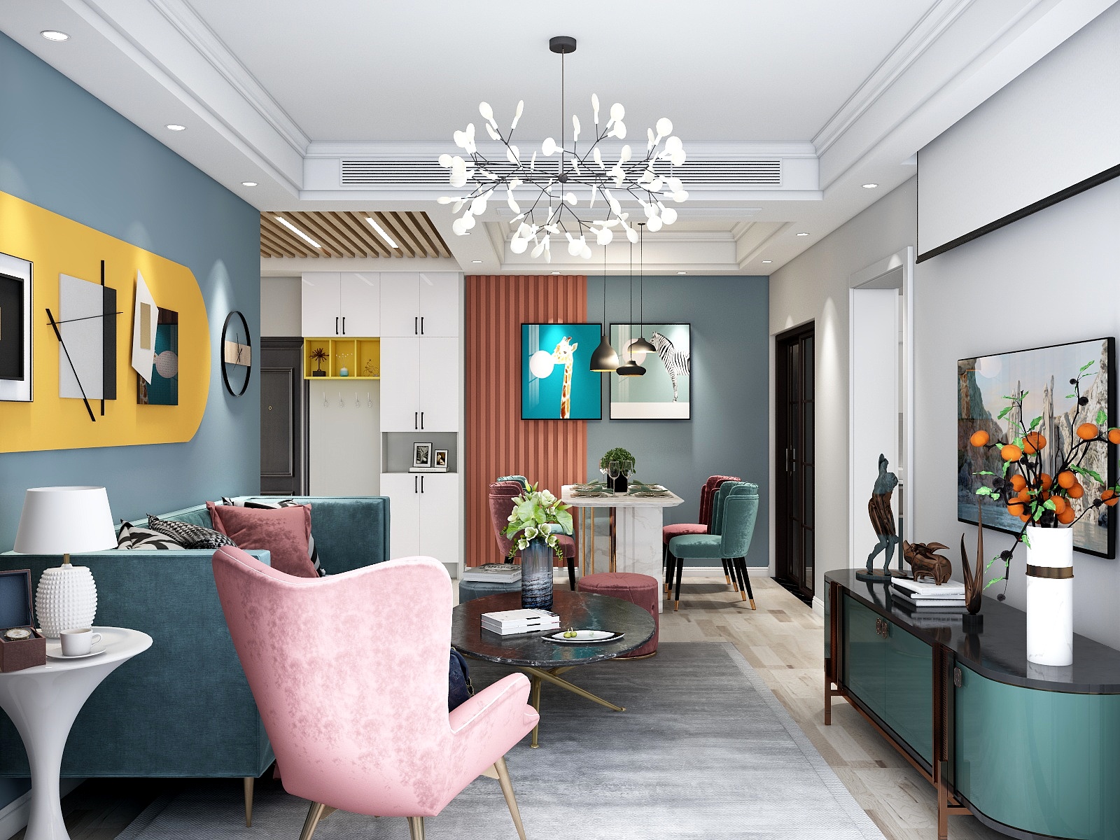 李港18716460637-棠悦府B户型三室两厅两卫北欧风格-装修设计方案