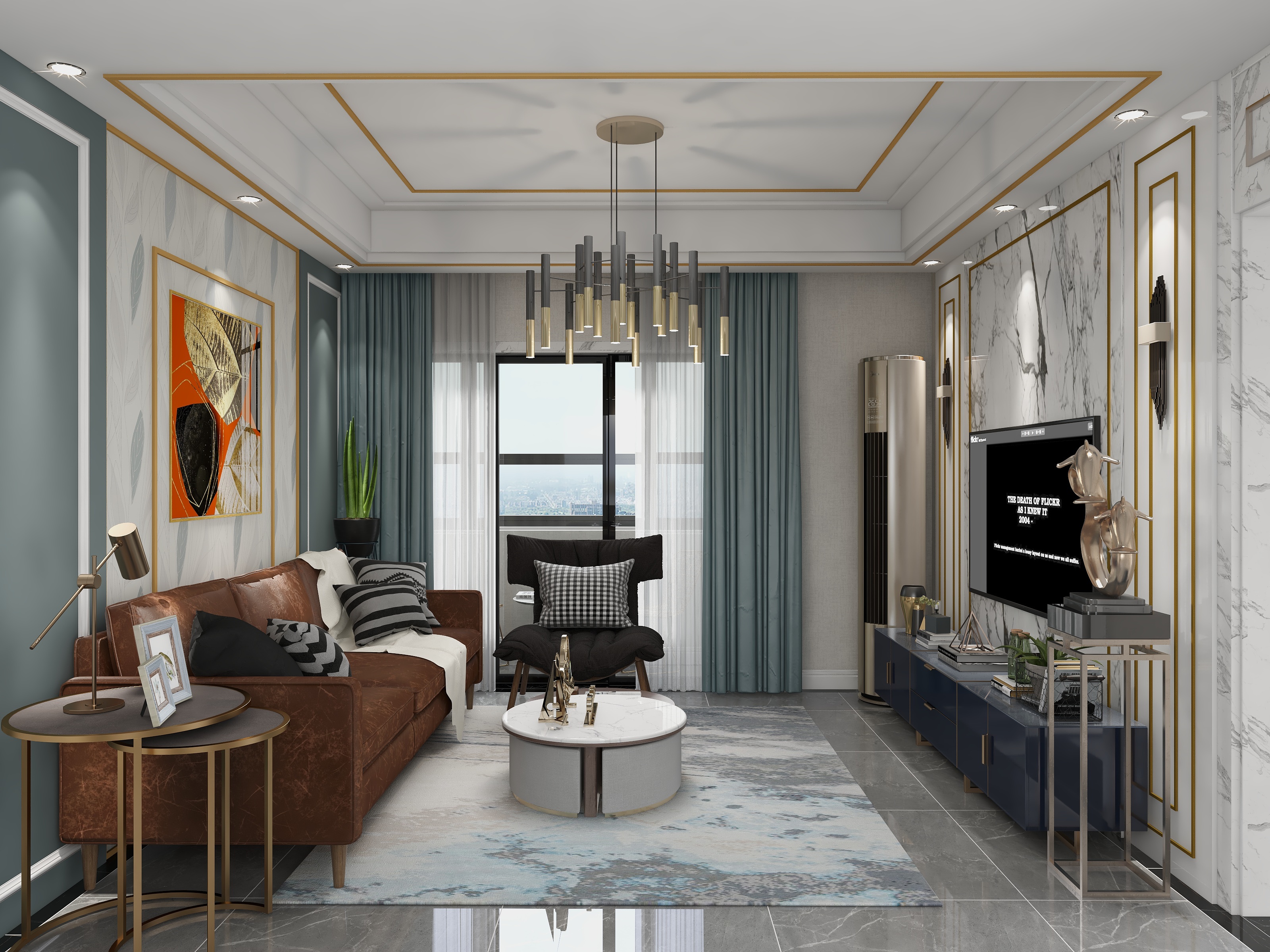 张金峰-四室120平现代轻奢-装修设计方案