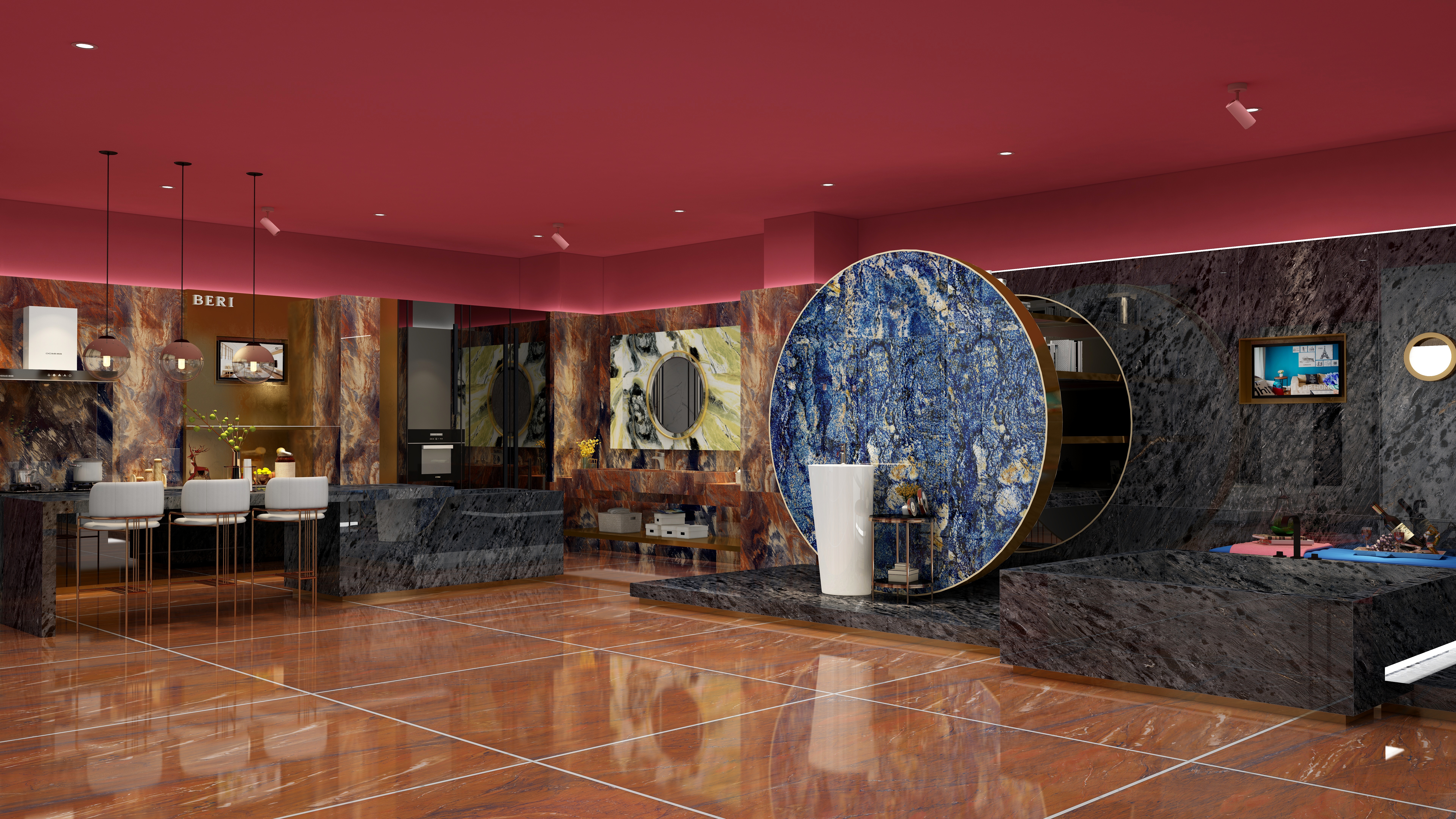 小米小果-博德磁砖展厅（倍丽金刚玉）-装修设计方案