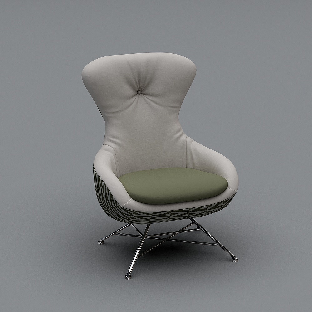 FIN/北欧现代沙发椅单人椅子客厅书房卧室椅蛋椅015H-54